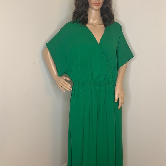 emerald green wide leg jumpsuit